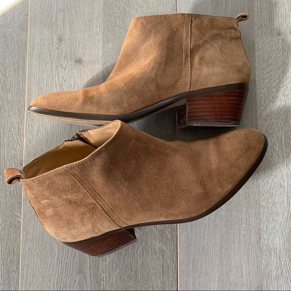 J Crew Sawyer Suede Booties  Boots Camel size 9  Factory Shoes
